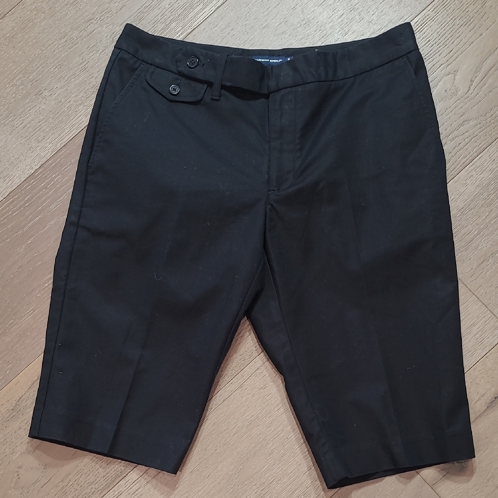 EUC Ralph Lauren Golf Bermuda Shorts Women's sz 8 Black Athleisure Preppy Shorts
